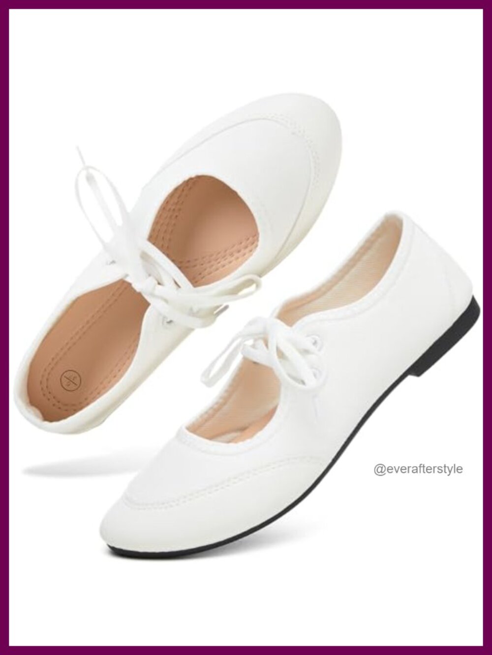 Suede Mary Jane Flats Women Lace Up Ballet Round Toe Dress Shoes